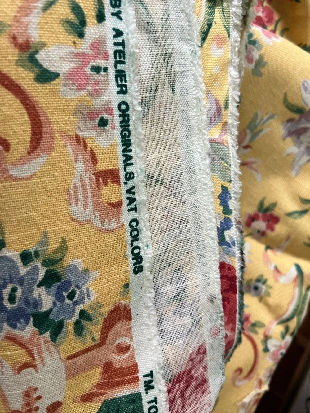 Vintage Atelier Originals 1991 Floral Decorator Fabric 4.33 Yards 55” Wide